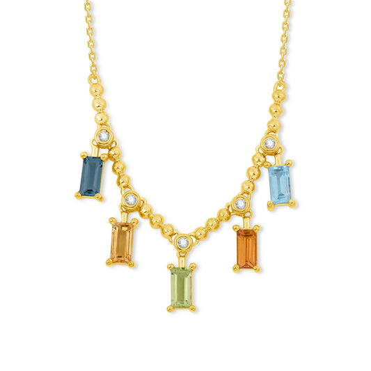 Envelop Of Colours Gemstones Necklace