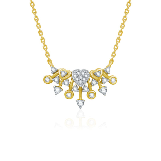 HeartBurst Diamond Necklace