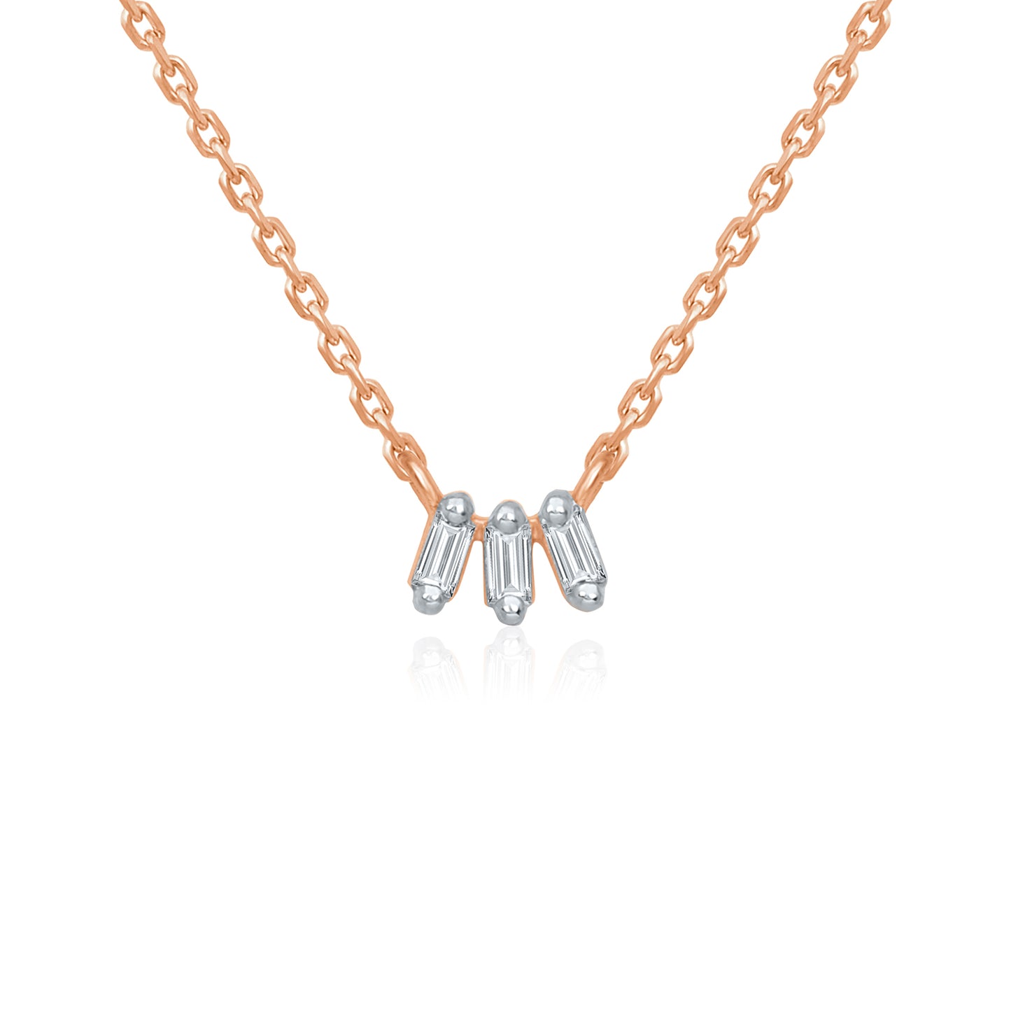 3 Diamond Drops Necklace