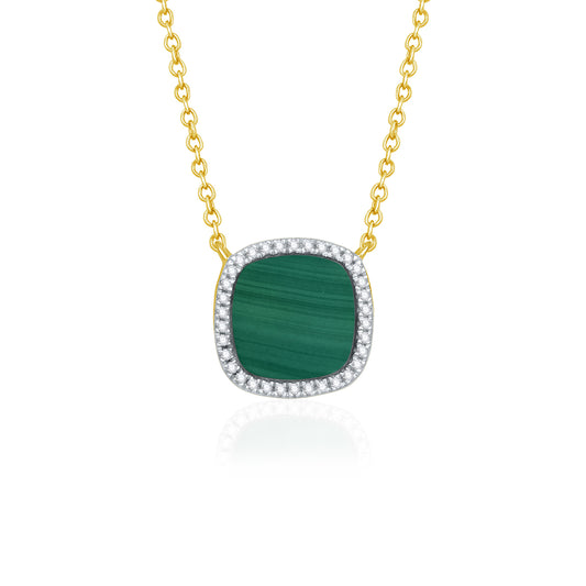 Cushion Malachite Necklace