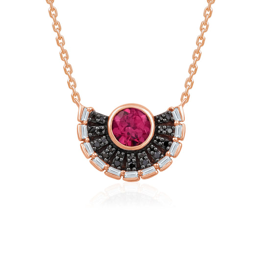 ROSE ECLIPSE - Blush Crescent Necklace
