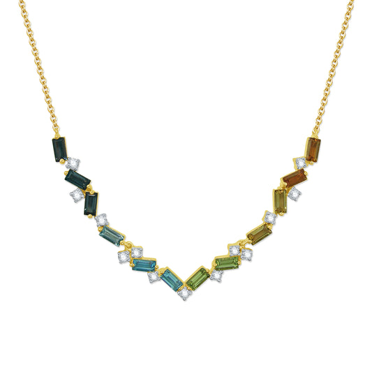 Enchanting Trail Gemstones Necklace