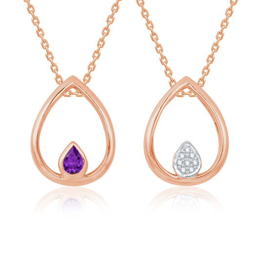 Celestial Duo Teardrop Necklace
