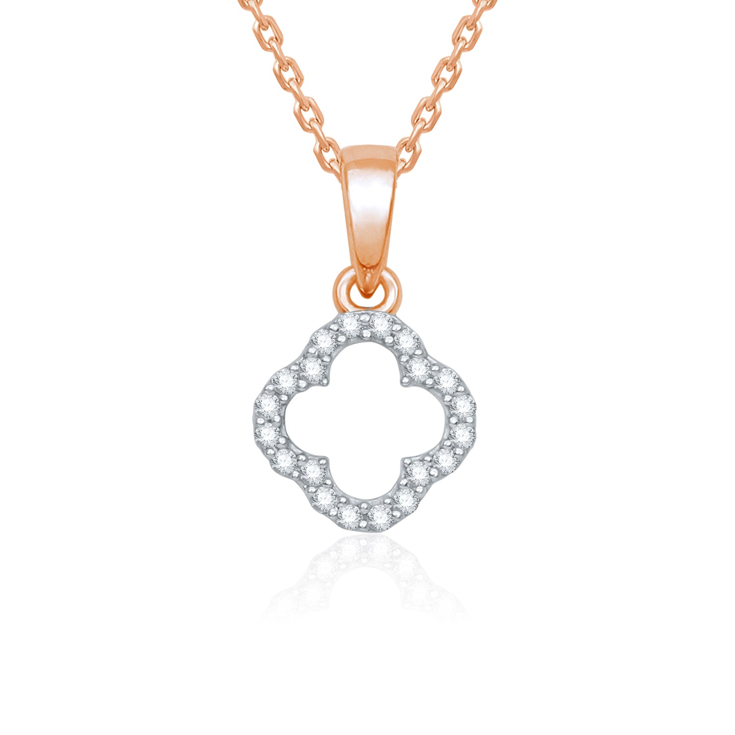 Lucky Clover Gold Diamond Pendant