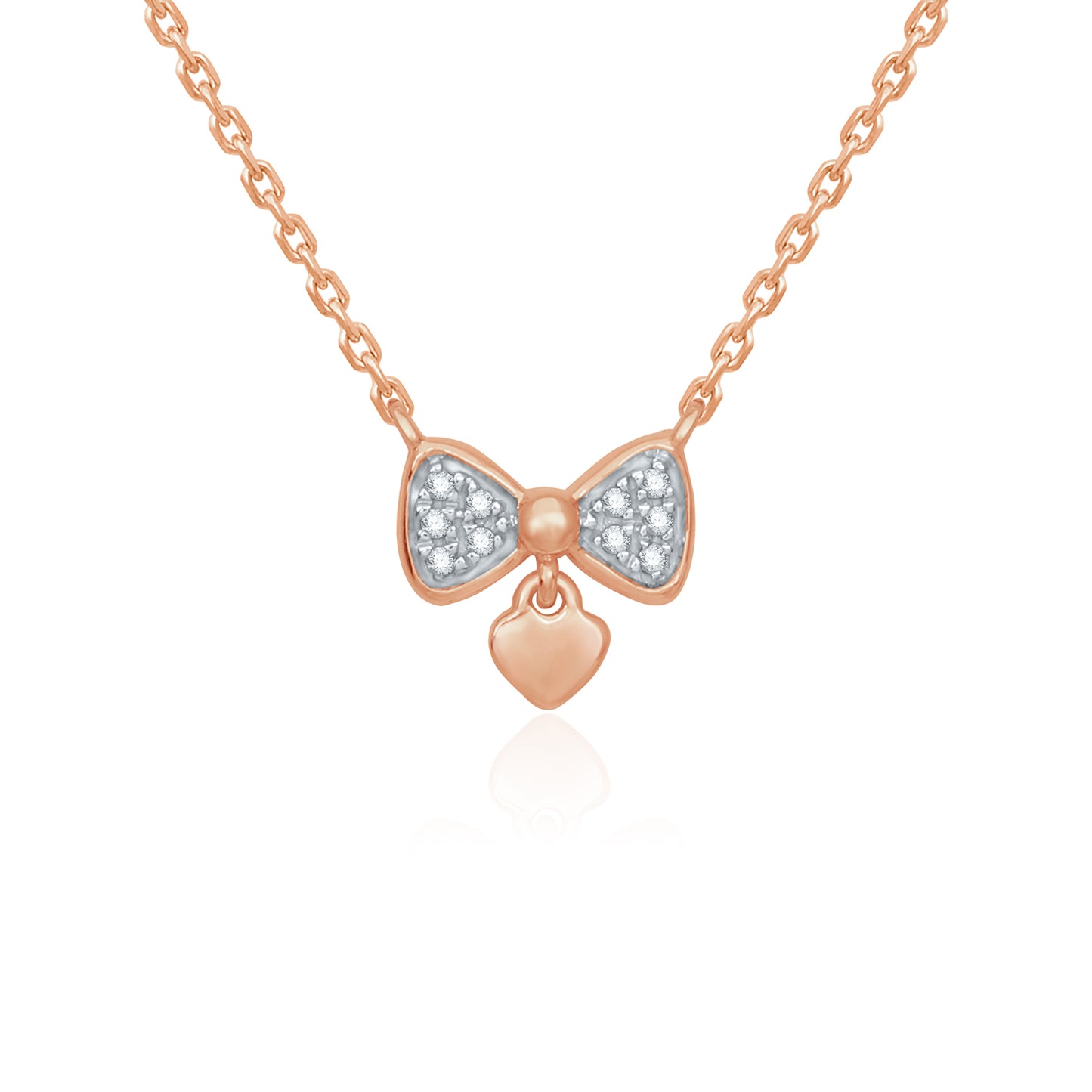 Mini Mivraa Bow Heart Necklace