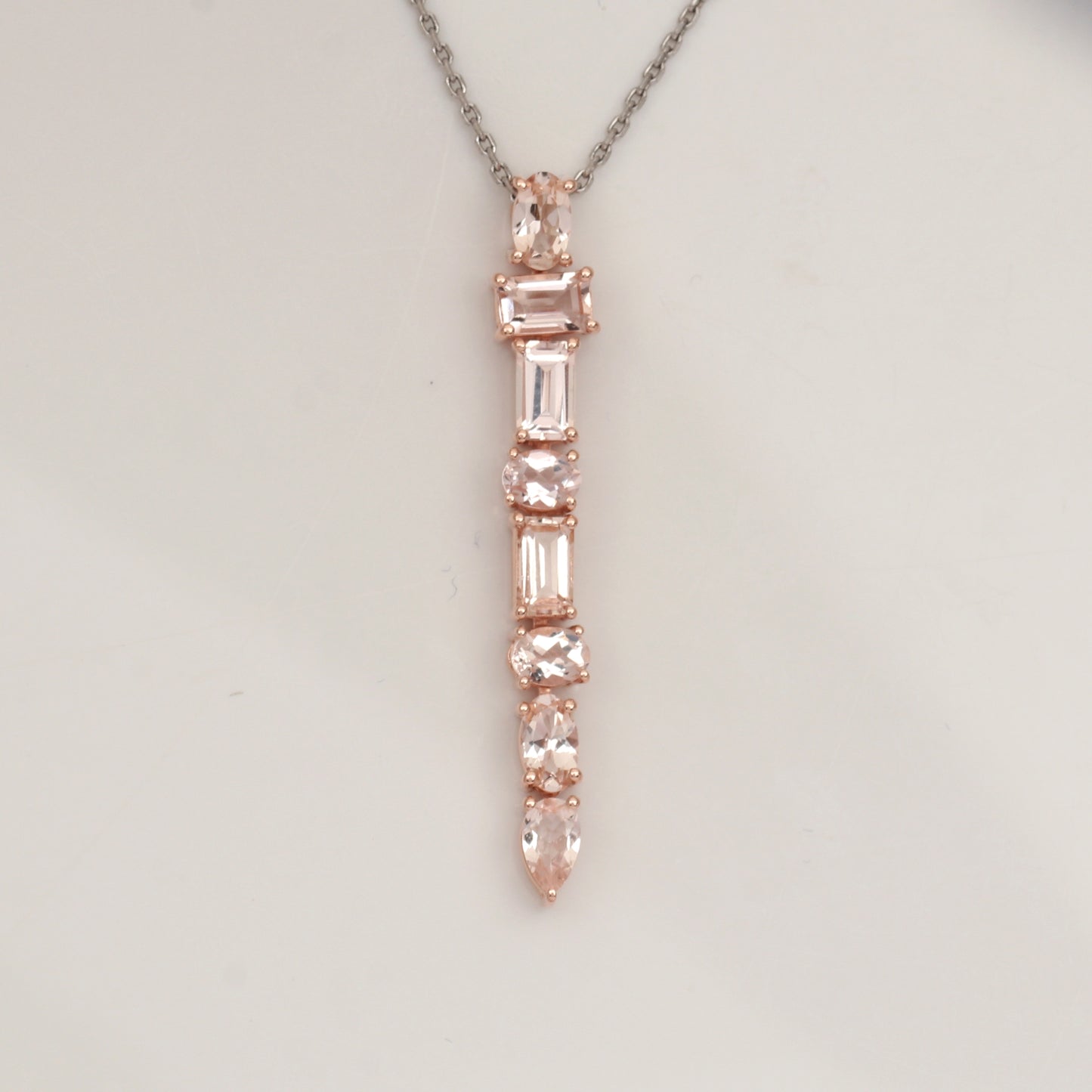 Morganite Line Pendant