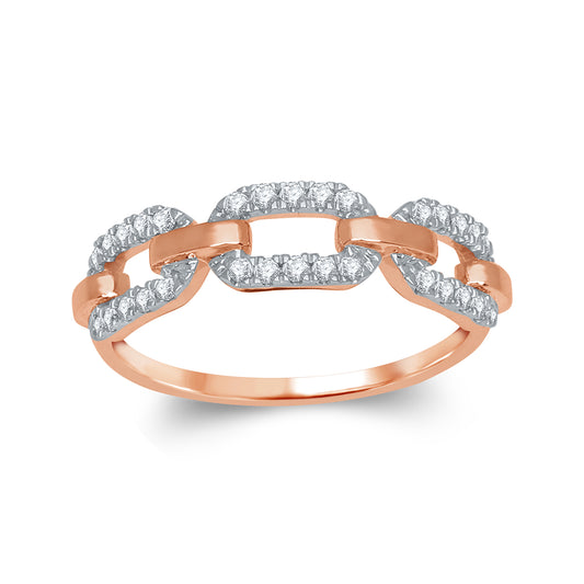 Diamond Paper Clip Ring