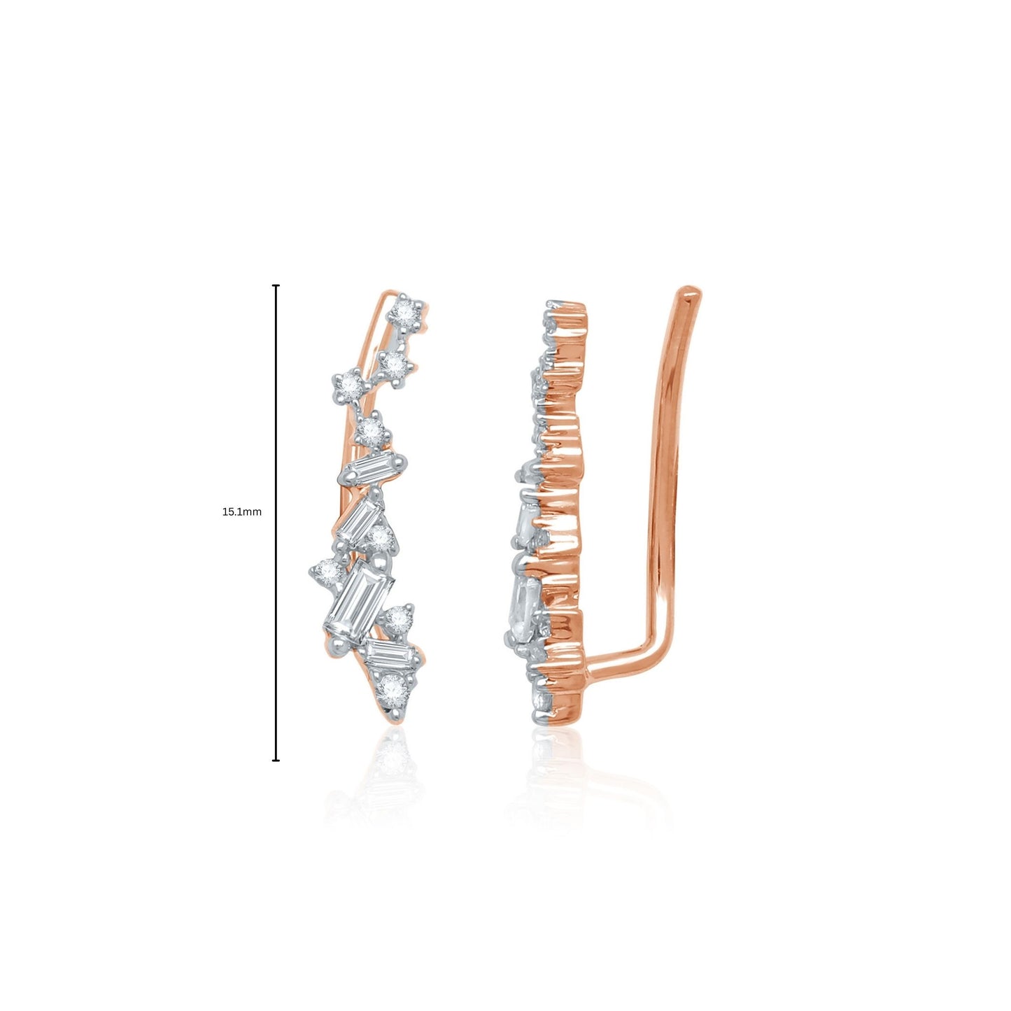 Abstract Diamond Ear Cuff