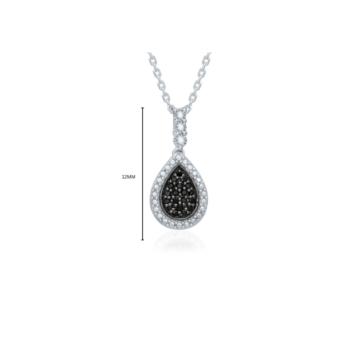 The Midnight Aura Collection - Eclipse Teardrop Black Diamonds Pendant