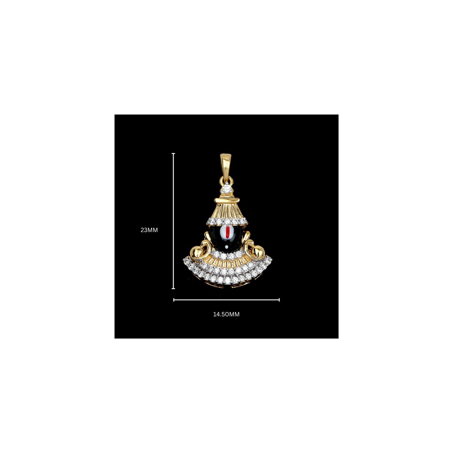 Divine God Collection - Enamel Venkateshwara Diamond Pendant
