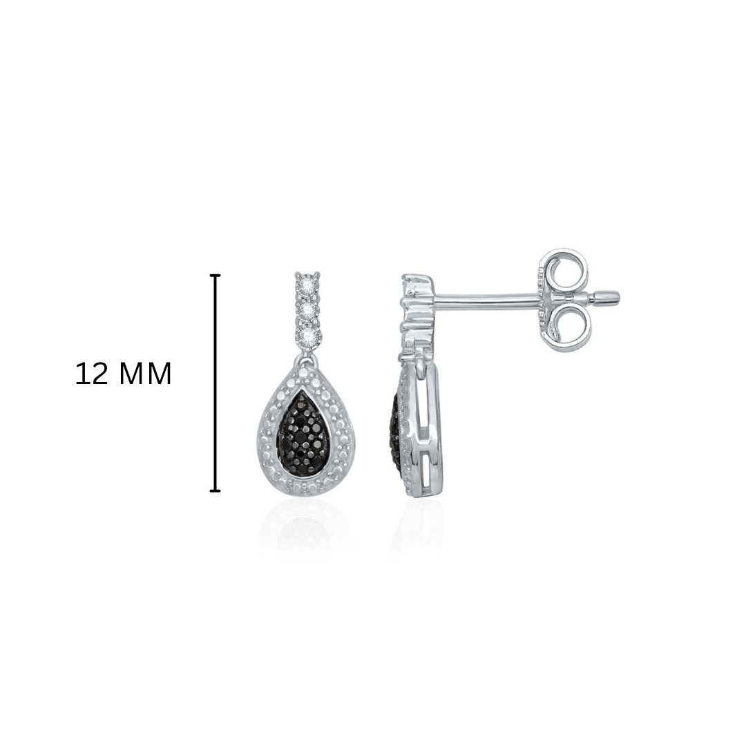 The Midnight Aura Collection -Eclipse Teardrop Black Diamonds Earrings