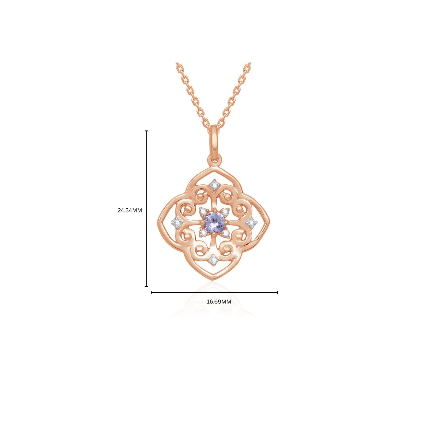 Filigree Tanzanite Blooms Pendant