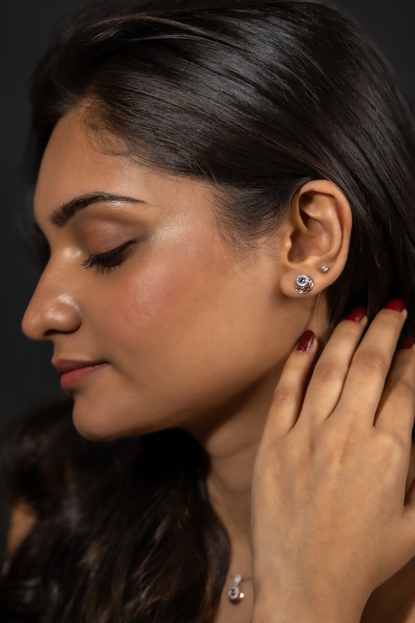 Layered Luxe -7cents Diamond Studs