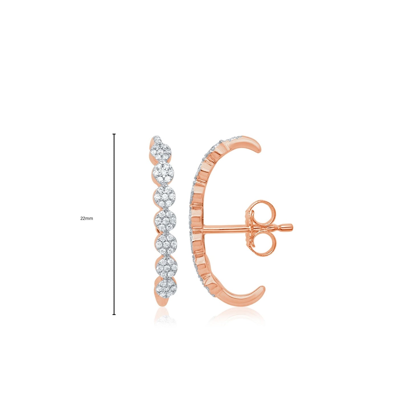 Love Petals Diamond Ear Cuff