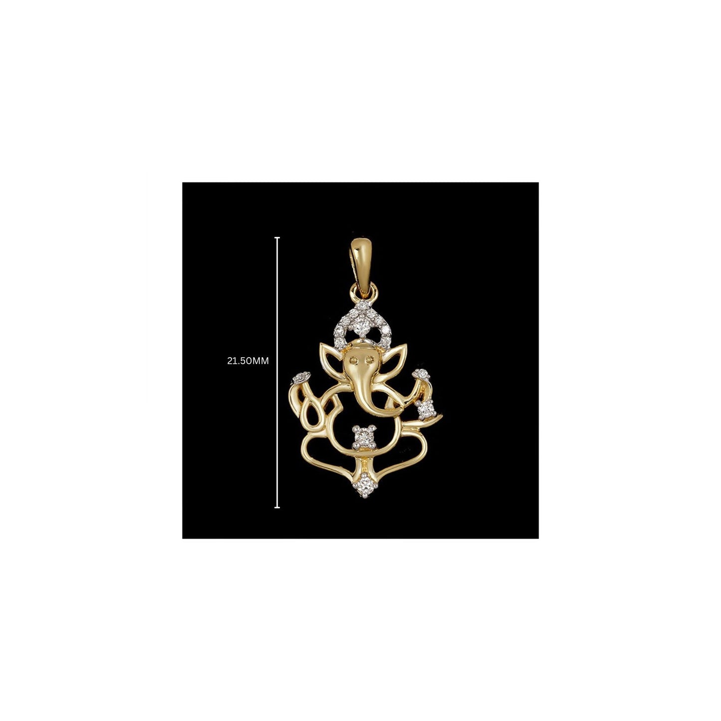 Divine God Collection - Ganesha Diamond Pendant