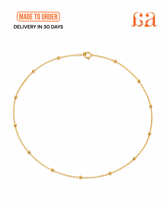 Gold bead Anklet