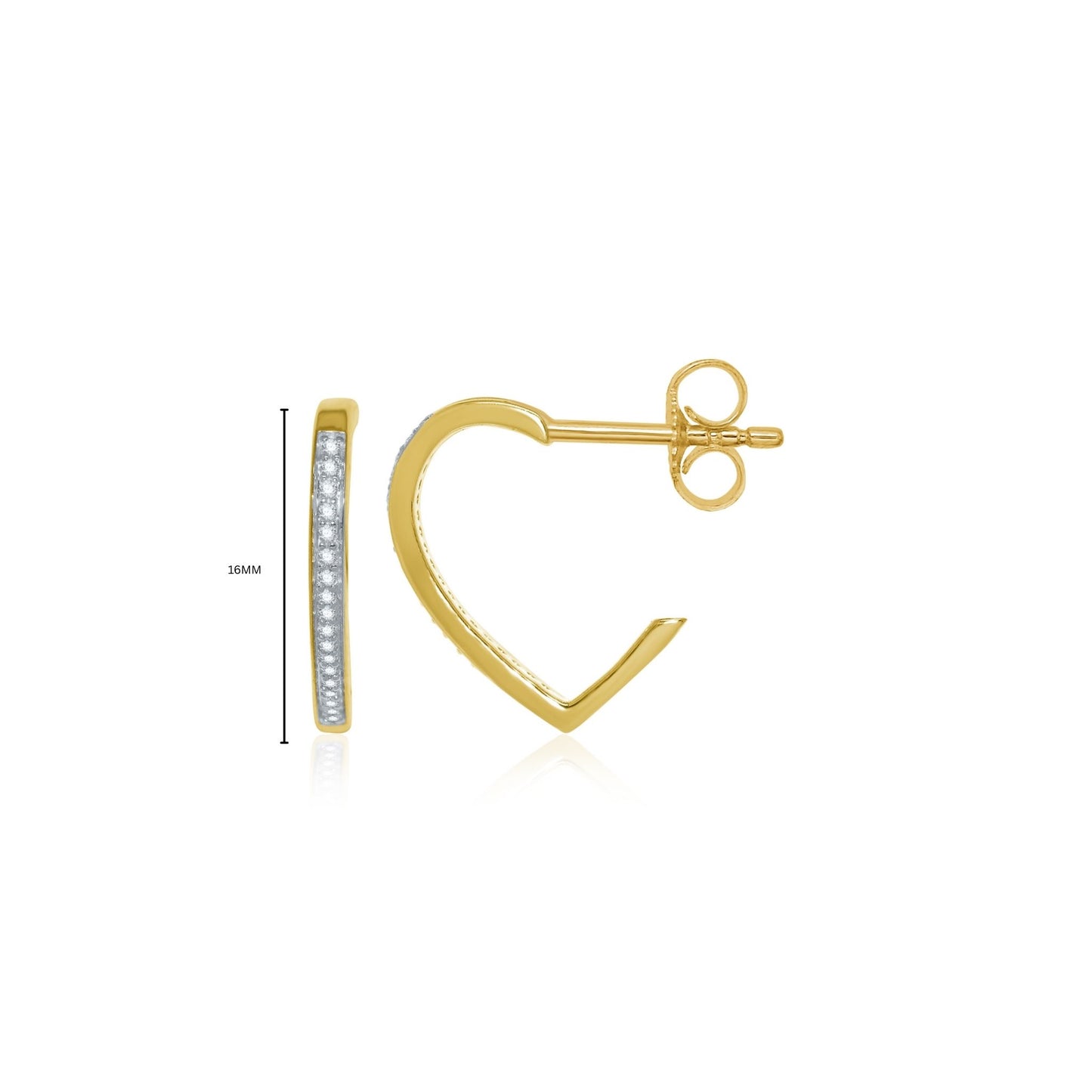 Heart Of Gold Diamond Earrings