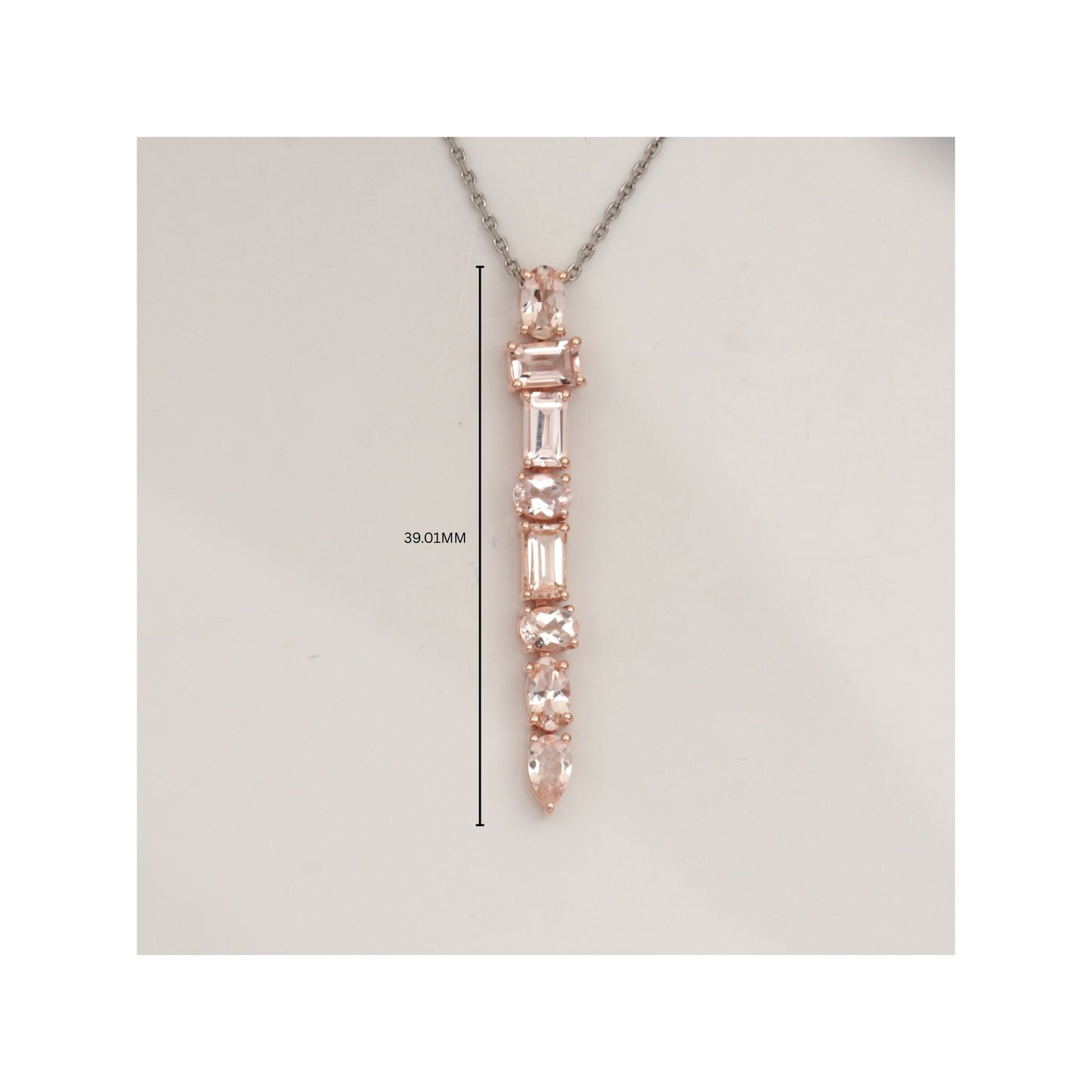 Morganite Line Pendant