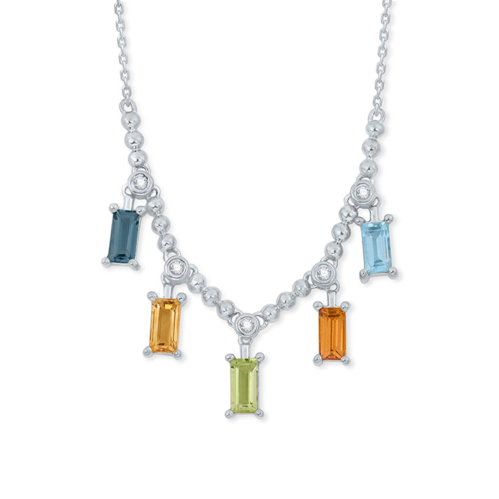 Envelop Of Colours Gemstones Necklace
