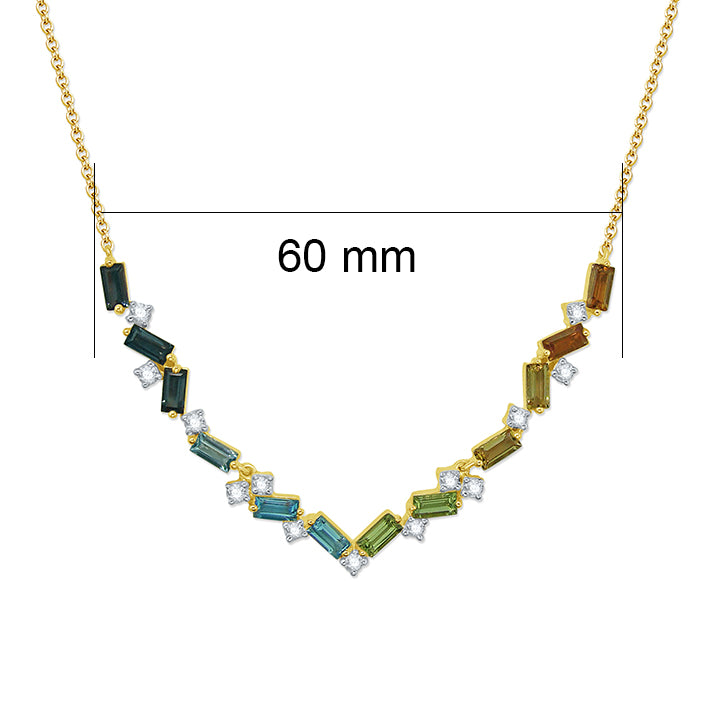 Enchanting Trail Gemstones Necklace
