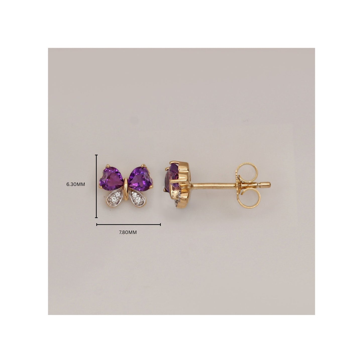 Mini Mivraa -Purple Butterfly Earrings