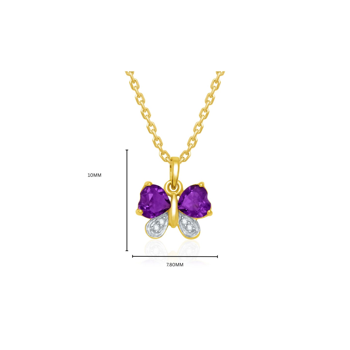 Mini Mivraa - Purple Butterfly Pendant