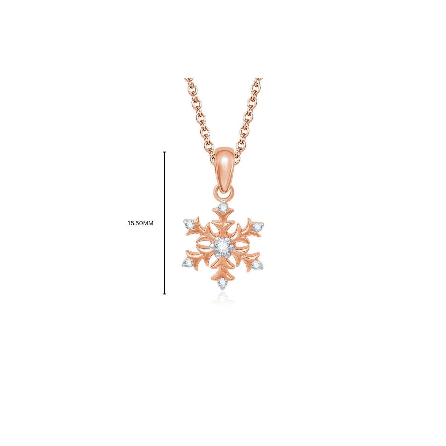 Snowflake Gold Diamond Pendant