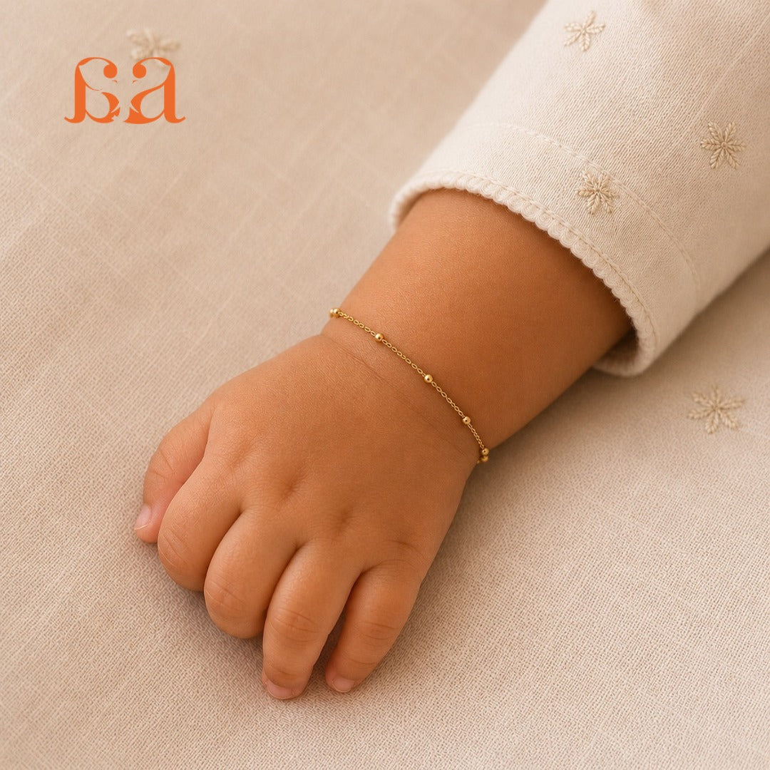 Mini Mivraa - Gold Bead Baby Bracelet