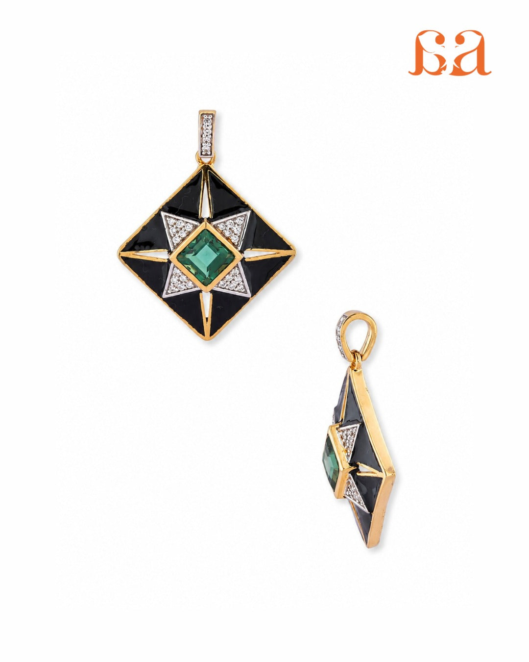 Atelier Collection - Geometric Enamel Pendant