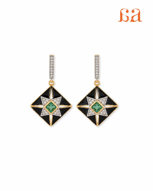 Atelier Collection - Geometric Enamel Earring