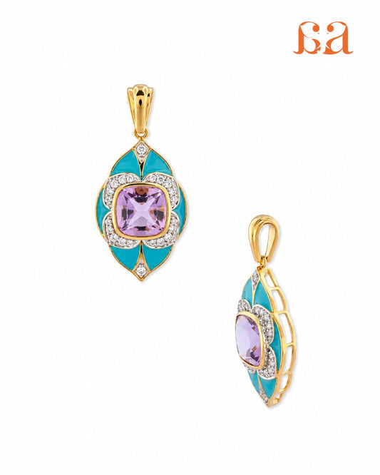 Atelier Collection - Dainty Colorful Enamel Pendant