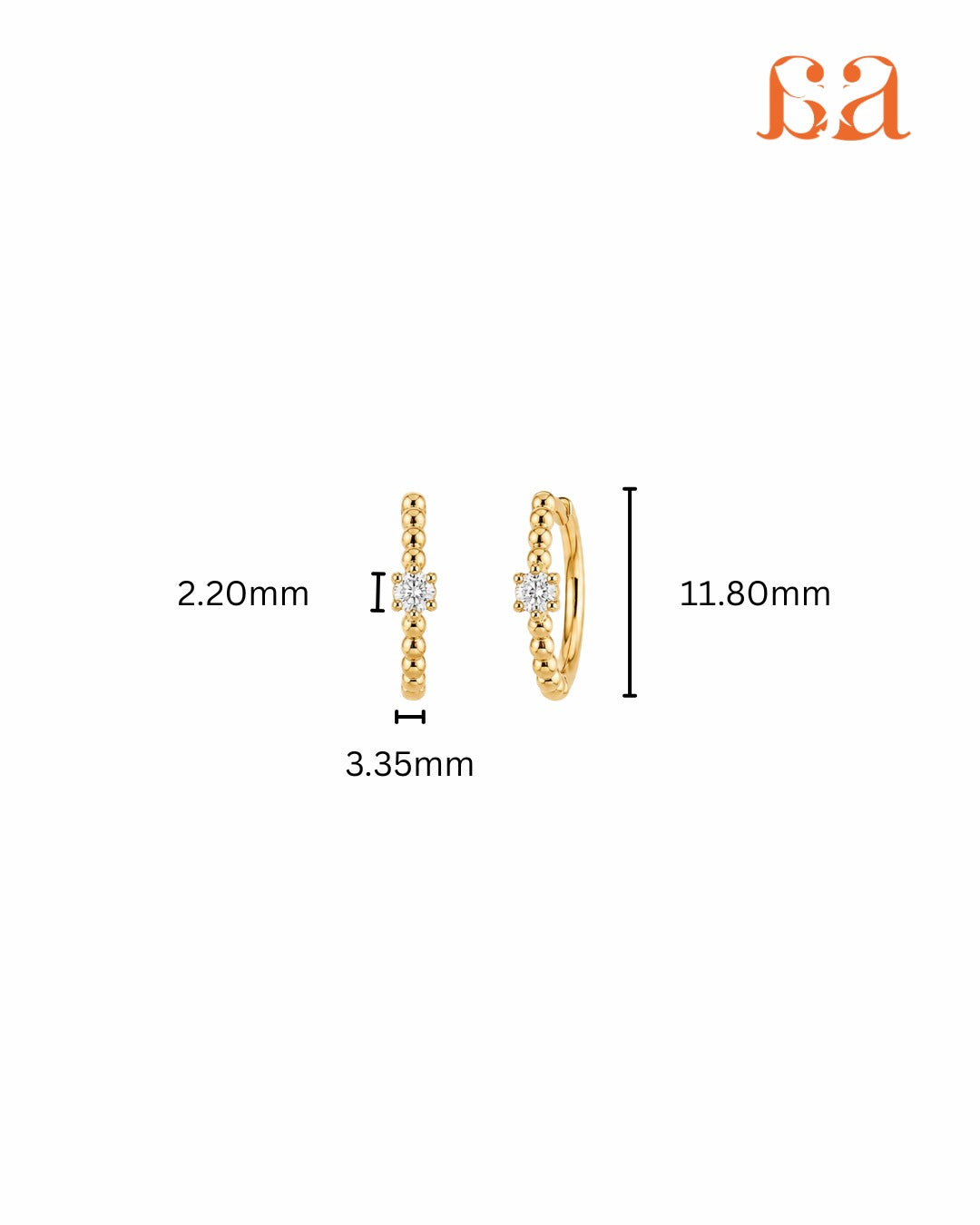 Maya By Mivraa - Mila Huggie Labgrown Diamond Earring