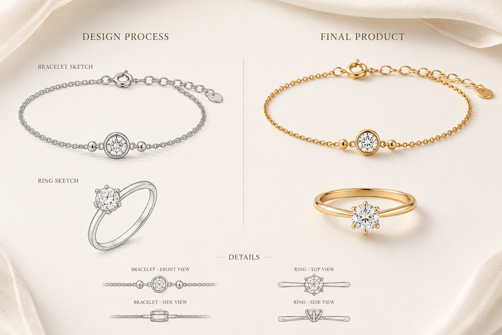 Customise jewellery with customised rings, personalised name jewellery and customised couple rings made to your idea