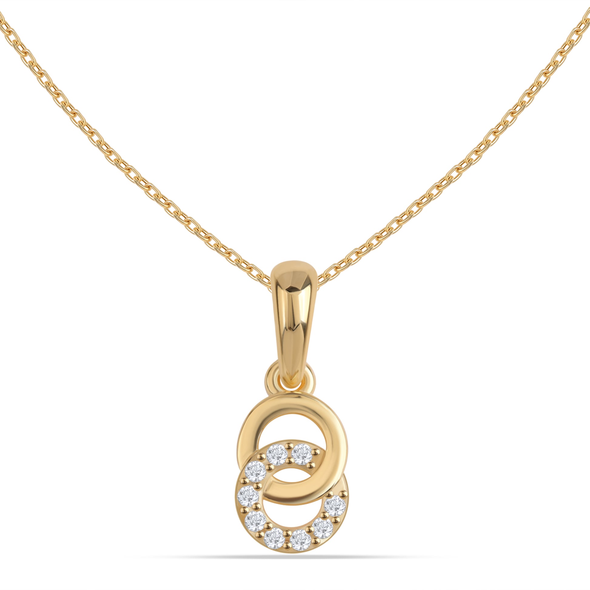 Dia simple diamond pendant in lab grown diamond jewellery by Maya by Mivraa