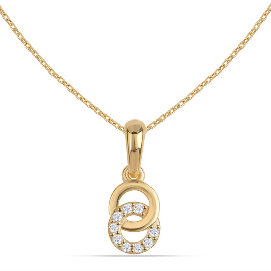 Dia simple diamond pendant in lab grown diamond jewellery by Maya by Mivraa