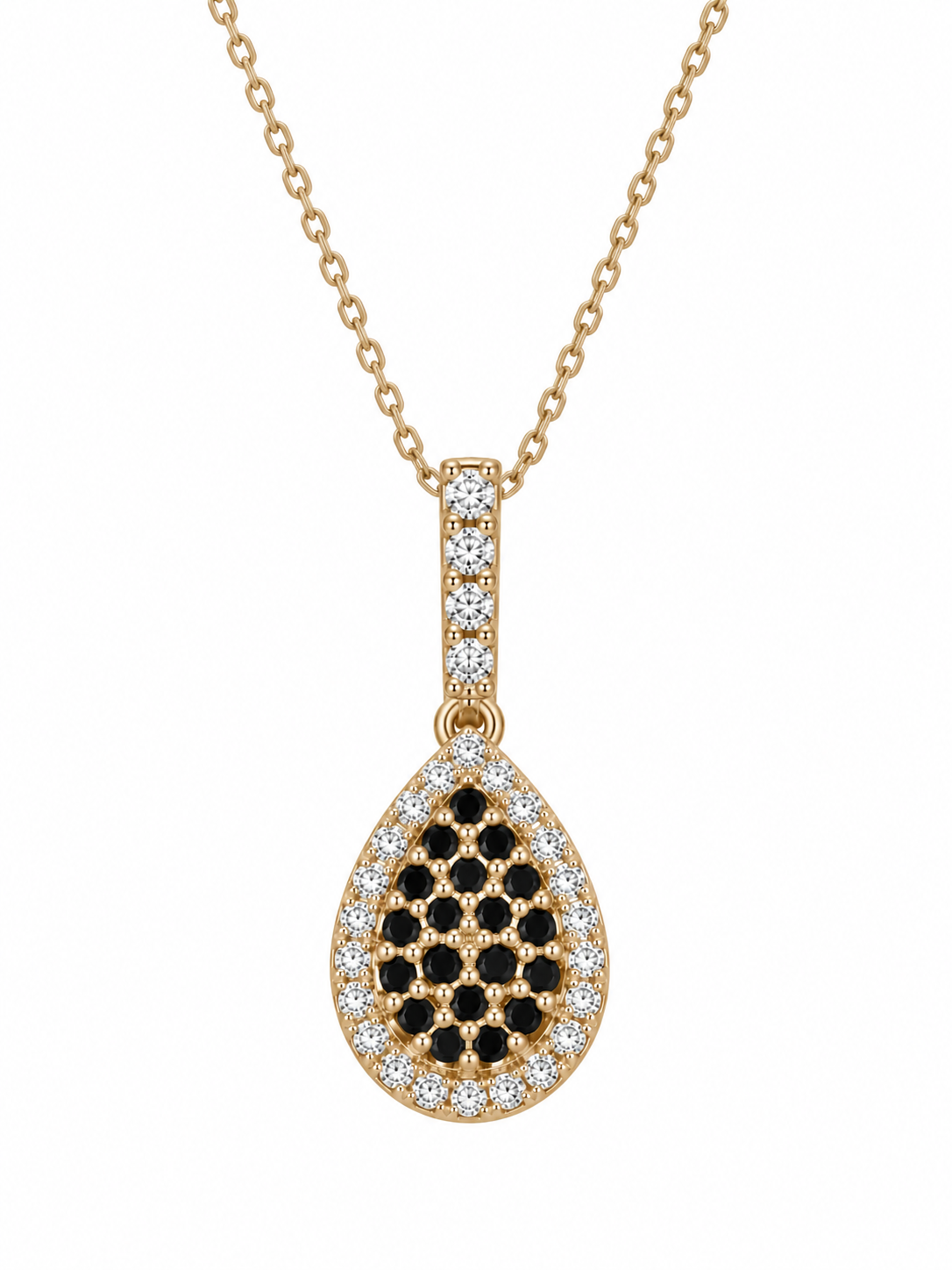 The Midnight Aura Collection - Eclipse Teardrop Diamonds Pendant