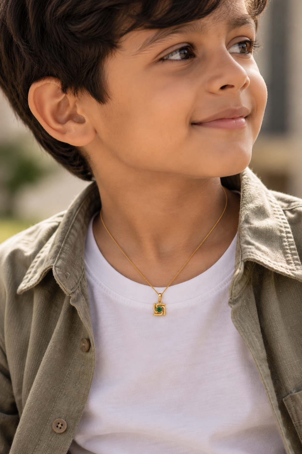 Traditional Green Stone Pendant