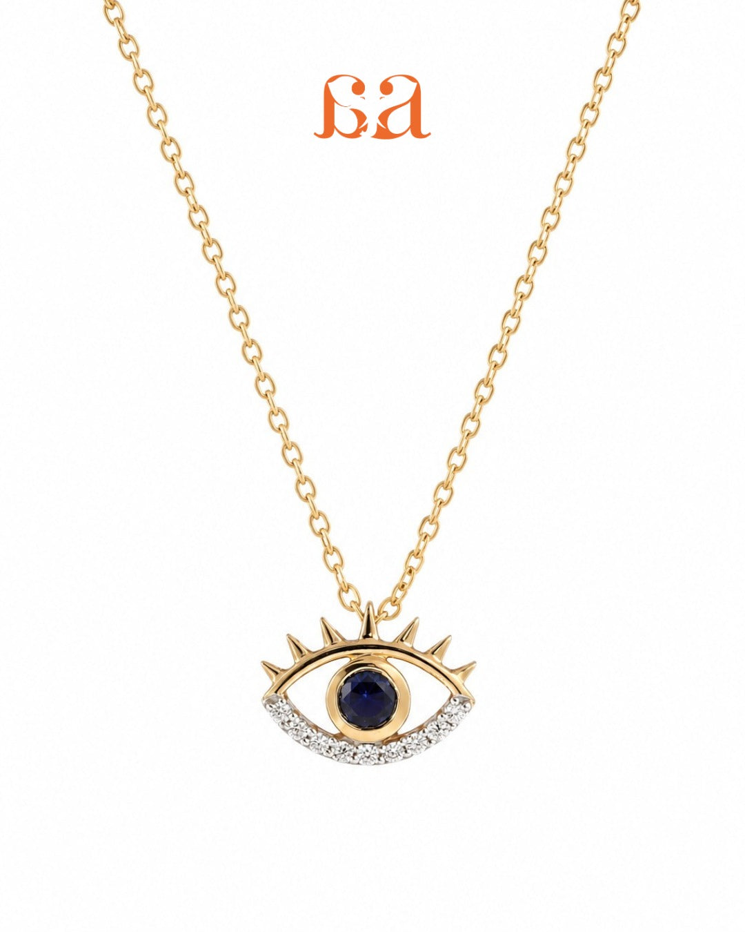 Evil Eye 9KT Gold Rakhi converted into a pendant necklace