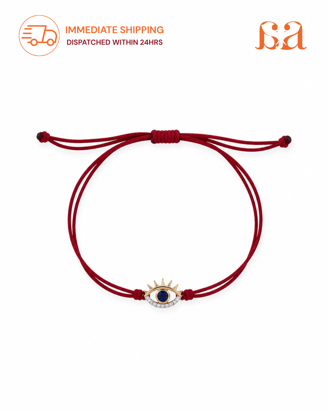 Evil Eye 9KT Gold Rakhi Pendant for brother by Mivraa