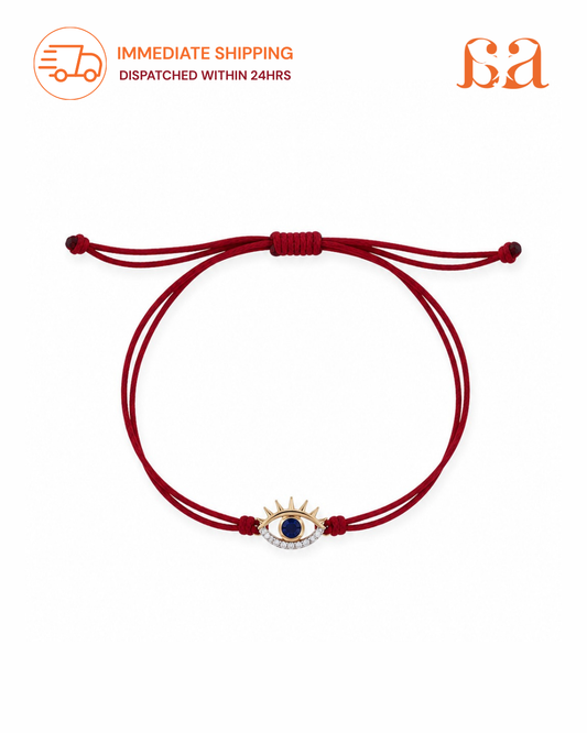 Evil Eye 9KT Gold Rakhi Pendant for brother by Mivraa