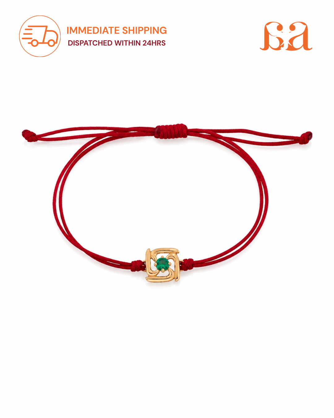 Fortune 9KT Gold Rakhi Pendant for brother by Mivraa