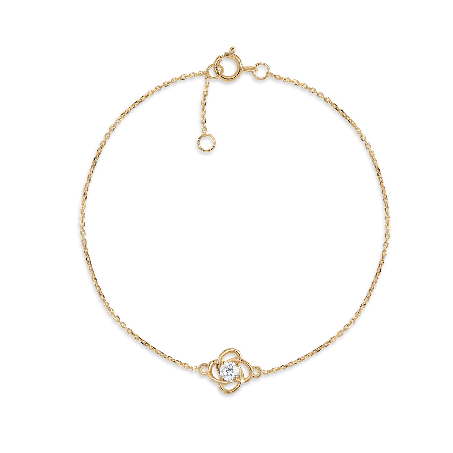 Gia gold diamond bracelet in 9KT gold with lab-grown diamonds