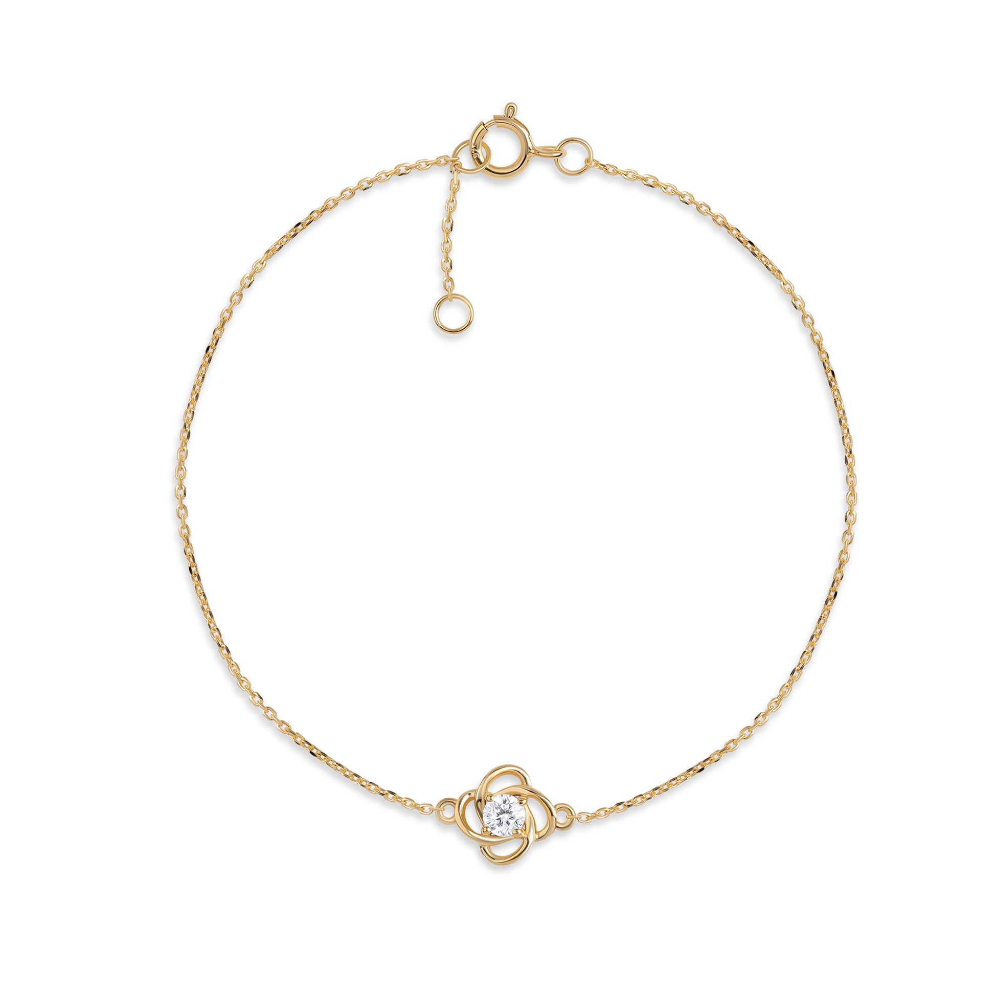 Gia gold diamond bracelet in 9KT gold with lab-grown diamonds