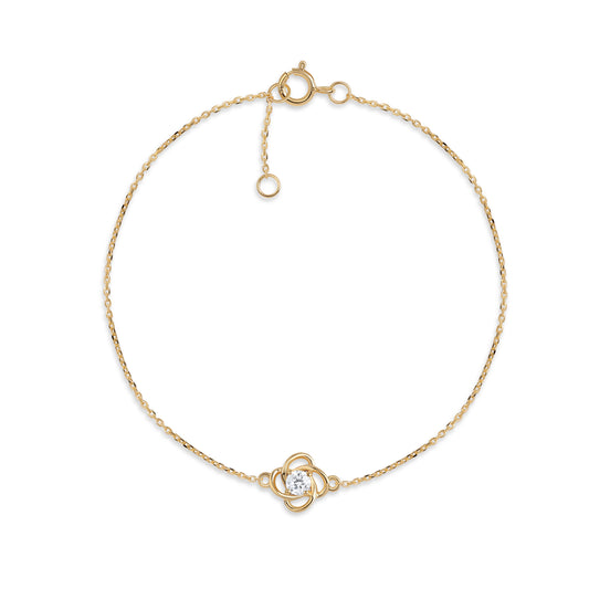 Gia gold diamond bracelet in 9KT gold with lab-grown diamonds