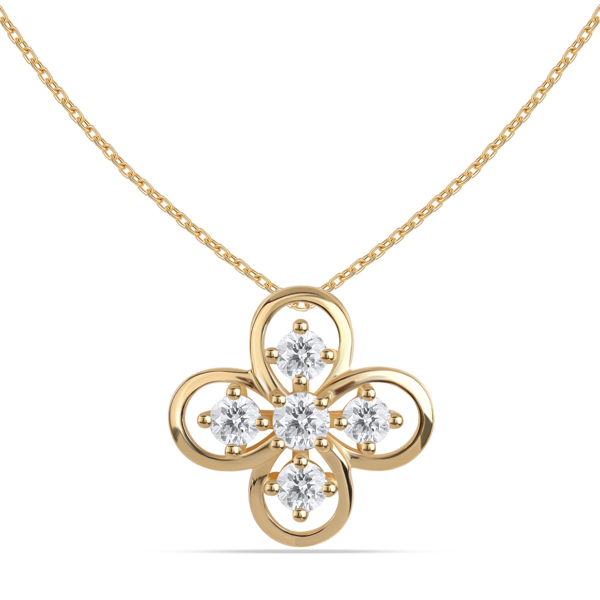 Kira lab grown diamond pendant in 9kt jewellery by Maya by Mivraa