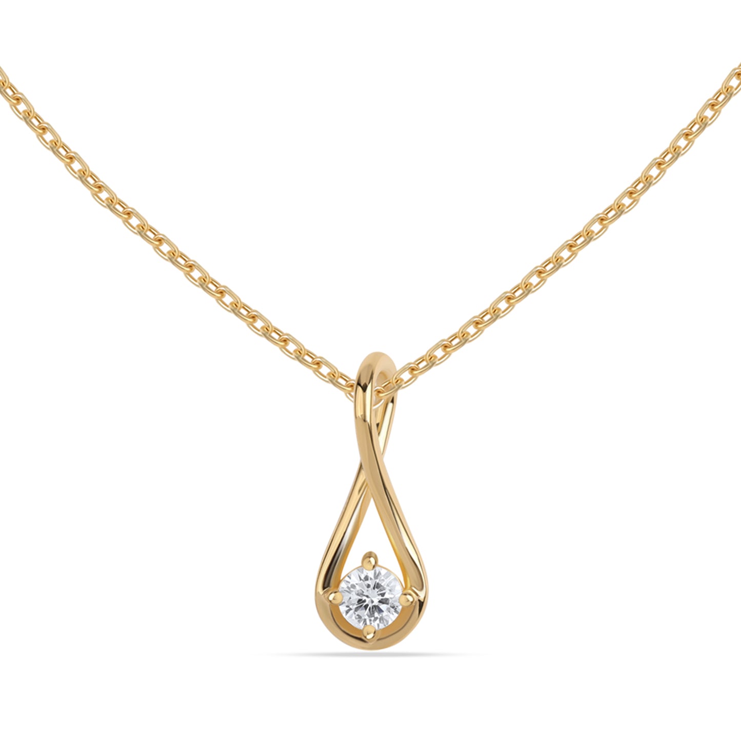 Ria lab grown diamond pendant for women in gold