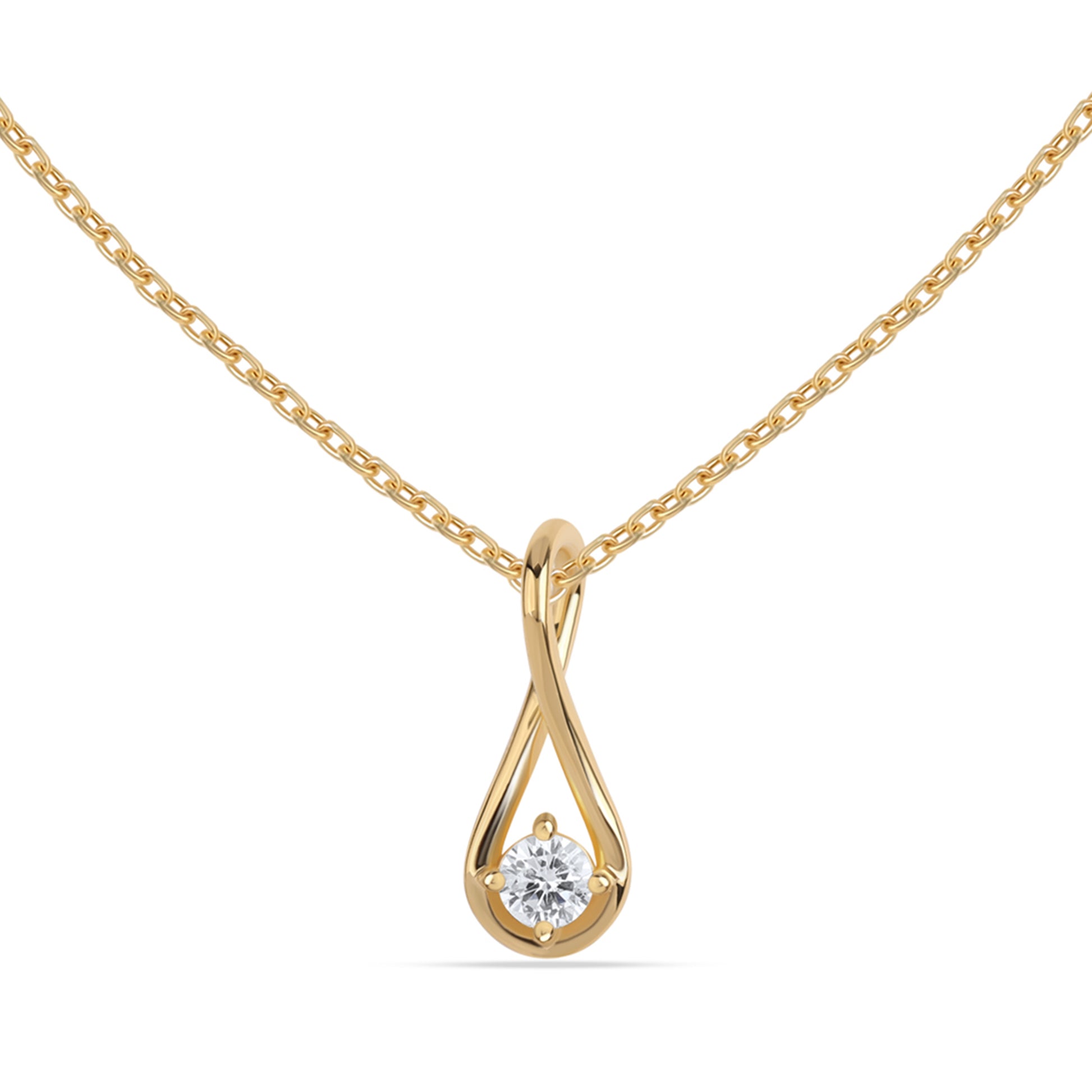 Ria lab grown diamond pendant for women in gold