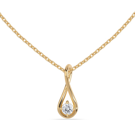 Ria lab grown diamond pendant for women in gold