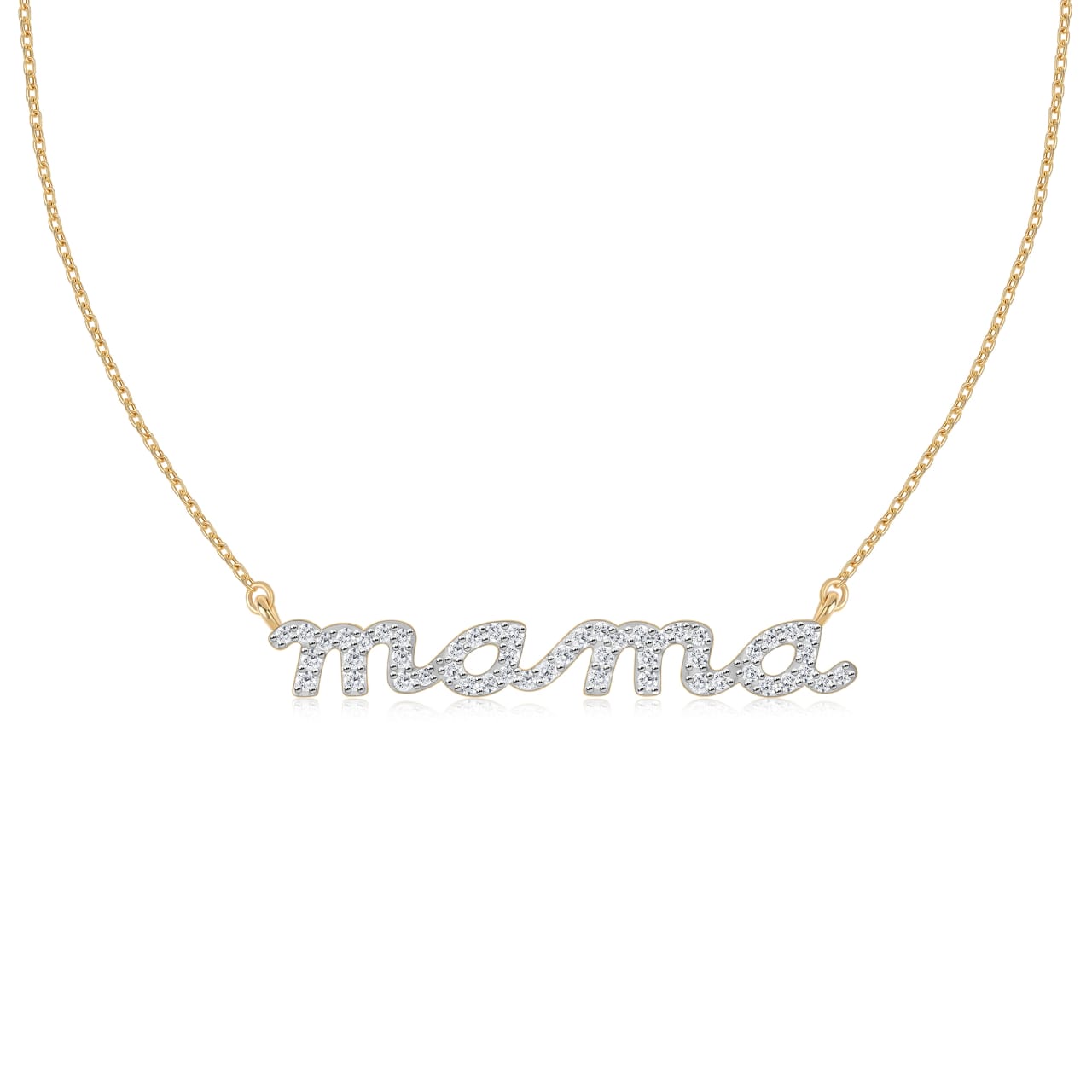 Mama lab grown diamond necklace in 9KT gold by Mivraa elegant diamond jewellery for women