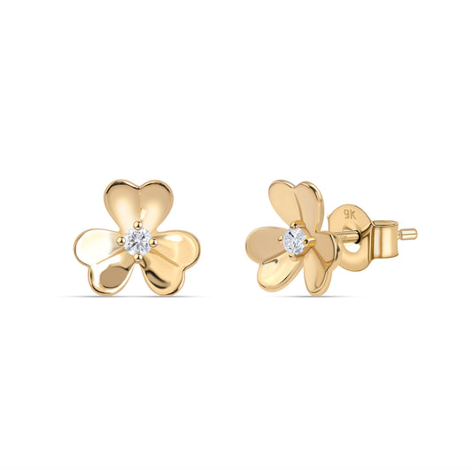 Nyla small daily wear diamond earrings with lab grown diamonds in 9kt gold